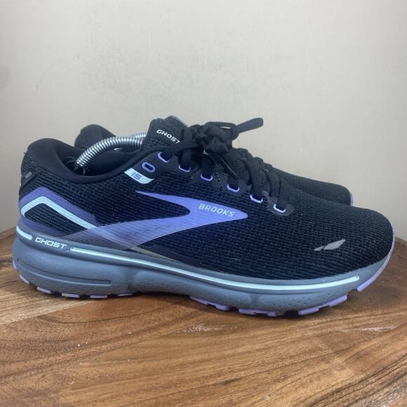 Brooks Ghost 15 Black Jacaranda Womens Size 9 Black Running Shoes 1203801B011 - Picture 1 of 11